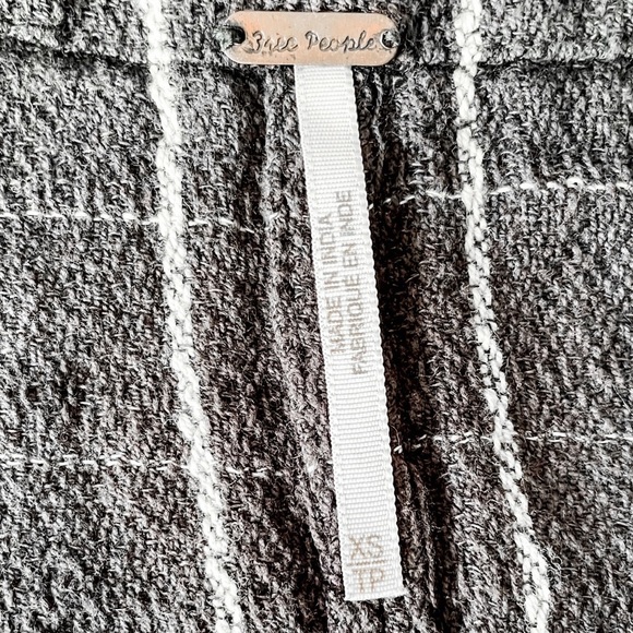 Free People Textured Grid Wrap-front top - Picture 2 of 11